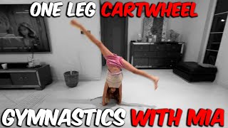 One leg cartwheel challenge in gymnastics [upl. by Ailee337]