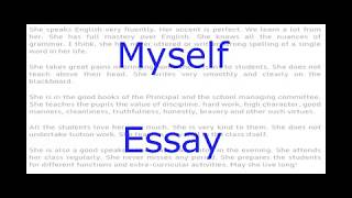 Essay on quotMy Selfquot English Essay for Class 8910 and 12 [upl. by Lemahs]