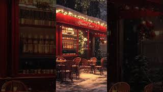 Winter Night Ambience Gentle Stream Relaxing Jazz amp Snowy Footstep Sounds for Relaxation [upl. by Nostaw]