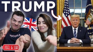 British React to President Donald Trump [upl. by Ycniuq]