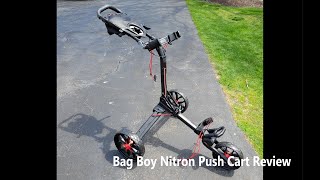 Review Bag Boy Nitron Golf PushCart [upl. by Joacimah]