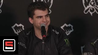 Highlights from Fnatics press conference after beating Cloud9 in Worlds semifinals  ESPN Esports [upl. by Anneirb178]