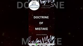 Doctrine of Mistake [upl. by Alyk848]