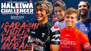 Kanoa Igarashi Morgan Cibilic Kauli Vaast Frederico Morais  Haleiwa Challenger  Quarterfinals [upl. by Aiden]