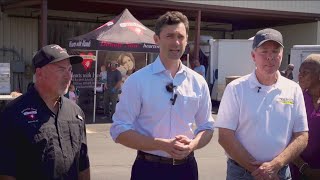 Sen Ossoff helps distribute food to those affected by Hurricane Helene [upl. by Shoemaker807]