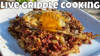 Corned Beef Hash Recipe on the Blackstone Griddle  Stay Home WithMe [upl. by Namyac623]