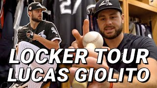 Locker Tour Lucas Giolito Starting Pitcher Chicago White Sox [upl. by Lertnahs]