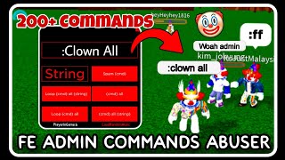 FE  Admin Commands Abuser Script  ROBLOX SCRIPTS  Over 200 Trolling Commands [upl. by Nyraf]