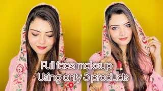 Party makeup look using only 5 affordable products  makeup tutorial [upl. by Cirek]