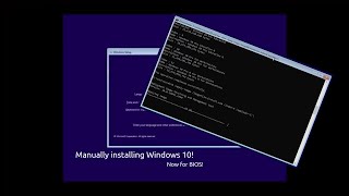 Manually installing Windows 10 on BIOSCSMLegacy [upl. by Esiole790]