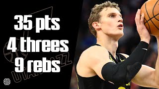 Lauri Markkanen 35 pts 4 threes 9 rebs vs Grizzlies 2425 season [upl. by Ardnuaek]