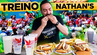 a JORNADA para o MAIOR CAMPEONATO DE COMIDA DO MUNDO Nathans Hotdog [upl. by Nrev]