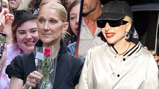 2024 Olympics Lady Gaga Celine Dion and More Stars Arrive in Paris [upl. by Jacqui]