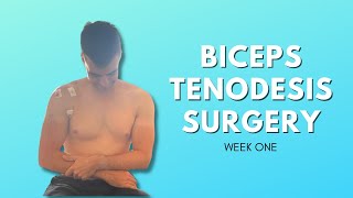 Biceps Tenodesis Surgery Recovery  Week One [upl. by Julianna]