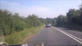 Driving the Fosse Way 10 miles of straight Roman Road by car [upl. by Jarid348]