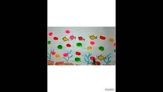 Thumb printing Activity🐾🎨Fish aquarium 🐠youtubeshorts shorts preprimaryschool viralshorts [upl. by Anya]