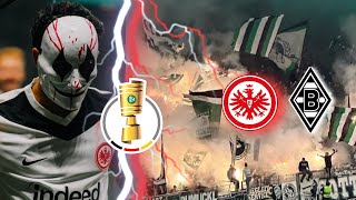 FRANKFURT VS GLADBACH HIGHLIGHTS  EINTRACHT 80 MINUTEN IN UNTERZAHL 🔥  DFB POKAL STADIONVLOG ⚽️🔥 [upl. by Vyky934]