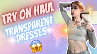 4K TRANSPARENT DRESSES TRY ON HAUL  No Bra Seethrough [upl. by Turmel]