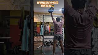 DB Thrusters 😎crossfit crossfitindia exercise weightlifting thruster fitness befit fitindia [upl. by Ingar]