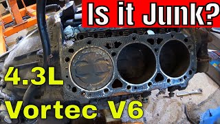 Vortec V6 Chevy S10 Engine Teardown Broken Piston [upl. by Malim]