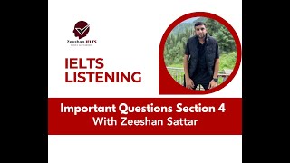 IELTS Listening Exam  Practice Test 3 Section 4 Live Class I With Zeeshan Sattar [upl. by Lammond]