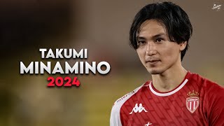 Takumi Minamino 2024  Amazing Skills Assists amp Goals  Monaco  HD [upl. by Uehttam370]