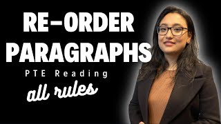 How to solve reorder paragraphs  Learn all rules in 30 mins  Best PTE Institute [upl. by Rufena]