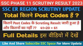 Ssc Selection Post Phase 11 Scrutiny Result ER Region Full Details sscphase112023 mysscspace ssc [upl. by Baalman188]