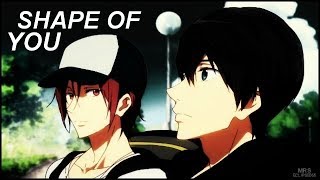 rin amp haru  shape of you [upl. by Annahahs]