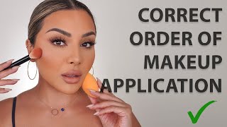 CORRECT ORDER OF MAKEUP APPLICATION  NINA UBHI [upl. by Atinra]