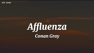 Affluenza  Conan Gray  speed up  lyrics [upl. by Harli975]