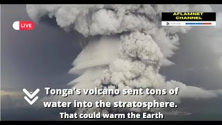 Tongas volcano sent tons of water into the stratosphere That could warm the Earth [upl. by Anoyk]