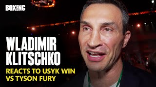 Wladimir Klitschko Ecstatic Reaction To Usyk Win vs Fury [upl. by Yatnuhs]