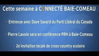 Connecté BaieComeau 2 octobre 2019 [upl. by Warrick]