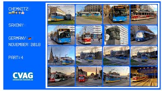 Trams and Buses in Chemnitz  Part4  Germany 2018  Straßenbahnen u Busse in Chemnitz  Teil4 [upl. by Asha55]