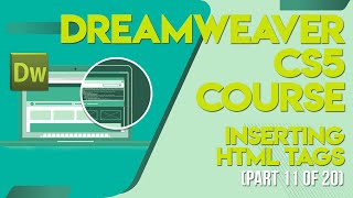 Dreamweaver CS5 tutorials in UrduHindi part 11 inserting HTML tags [upl. by Iht645]