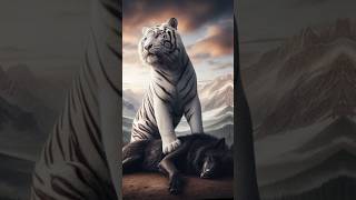 Black Wolf vs White Animals Snake  Lion Tiger [upl. by Conan]