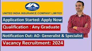 United India Insurance  Jobs  Vacancy  Administrative office Generalist amp Specialist [upl. by Ahseenat]