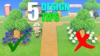 5 MORE Design Tips For YOUR Island  Animal Crossing New Horizons [upl. by Ednyl375]