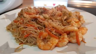 FIDEOS DE ARROZ CHINOS EN THERMOMIX FIDEOS DE ARROZ CON VERDURAS Y GAMBAS FIDEOS CHINOS THERMOMIX [upl. by Peterus470]