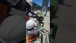 An Able Bodied seaman carrying out maintenance on ballast vent seafarers hardworking dedicated [upl. by Llerahs]