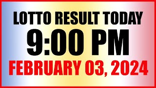 Lotto Result Today 9pm Draw February 3 2024 Swertres Ez2 Pcso [upl. by Wicks]