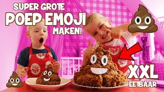 DIY MEGA GROTE POEP EMOJI MAKEN💩 van ontbijtkoek dus 100 eetbaar ♥DeZoeteZusjes♥ [upl. by Jolynn58]