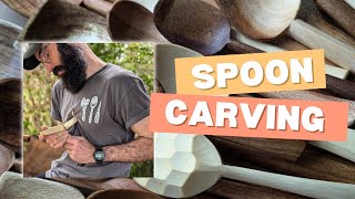 Carving An Eating Spoon By Hand Portrait Mode  Andy Spoons [upl. by Denys]