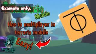 Remake  how to multiplayer in terraria mobile Zerotier well explained [upl. by Brenda]