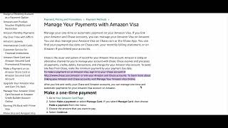 How to pay Amazon Credit Card at Chase bank [upl. by Enylrac]