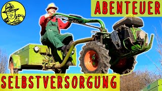 Abenteuer Selbstversorgung Mit Traktor Mähwerk Einachser und Anhänger Und schweißen für Anfänger [upl. by Jakie]