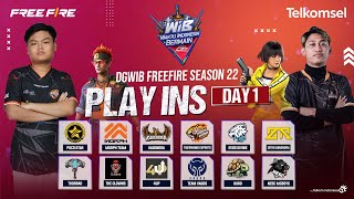 🔴DGWIB FREE FIRE SEASON 22  PLAY INS DAY 1 [upl. by Saleme]