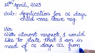 Application for One Week Child Care Leave 1 week CCL letter [upl. by Nea]