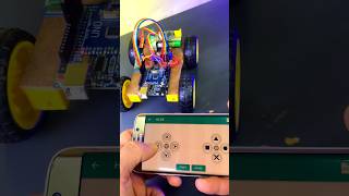 Diy Arduino Bluetooth controlled car  Smartphone Controlled Arduino Car shorts [upl. by Tomkin]